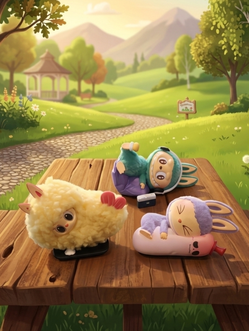 3 The Monsters Labubu Figurines